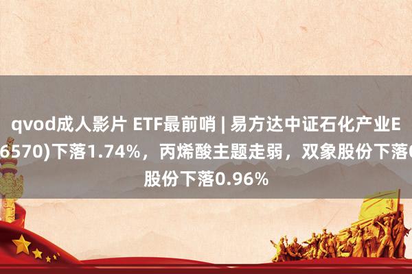 qvod成人影片 ETF最前哨 | 易方达中证石化产业ETF(516570)下落1.74%，丙烯酸主题走弱，双象股份下落0.96%