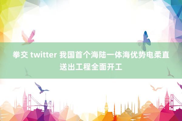 拳交 twitter 我国首个海陆一体海优势电柔直送出工程全面开工
